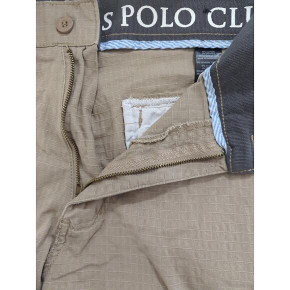 Beverly Hills Polo Club Tan Flat Front Short - Size 34 - High Waist Casual - Picture 3 of 10